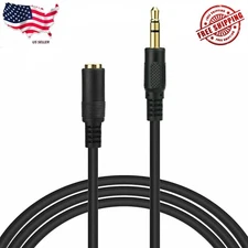 5 ft 3.5mm 1/8" Stereo Audio Aux Headphone Cable Extension Cord Male to Female