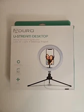 Aduro U-Stream Desktop Home Streaming Studio with 10" Light & tripod, US-DTL10-0