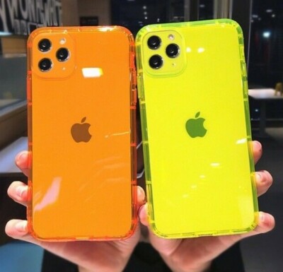 Phone Case iPhone 11 Pro Max 11 Pro 7 8 SE Neon Translucent TPU
