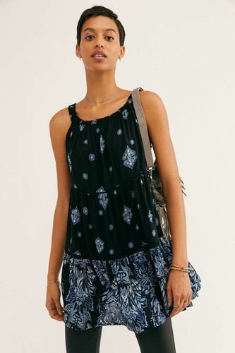 Trapeze Dress off the shoulder Black SZ 