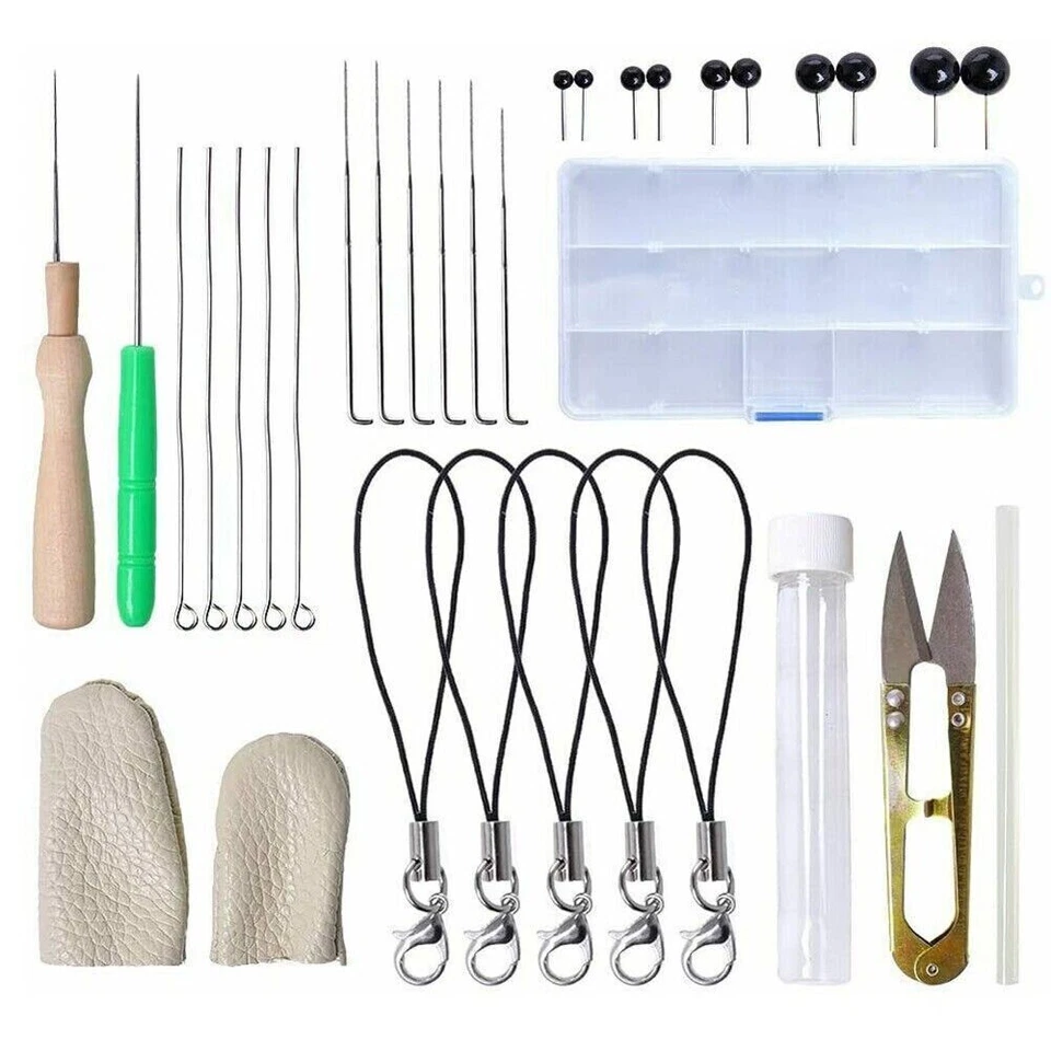 50 Colors Needle Felting Starter Kit Wool Roving Set Needles Felt Tool DIY Craft - Image 2 of 4