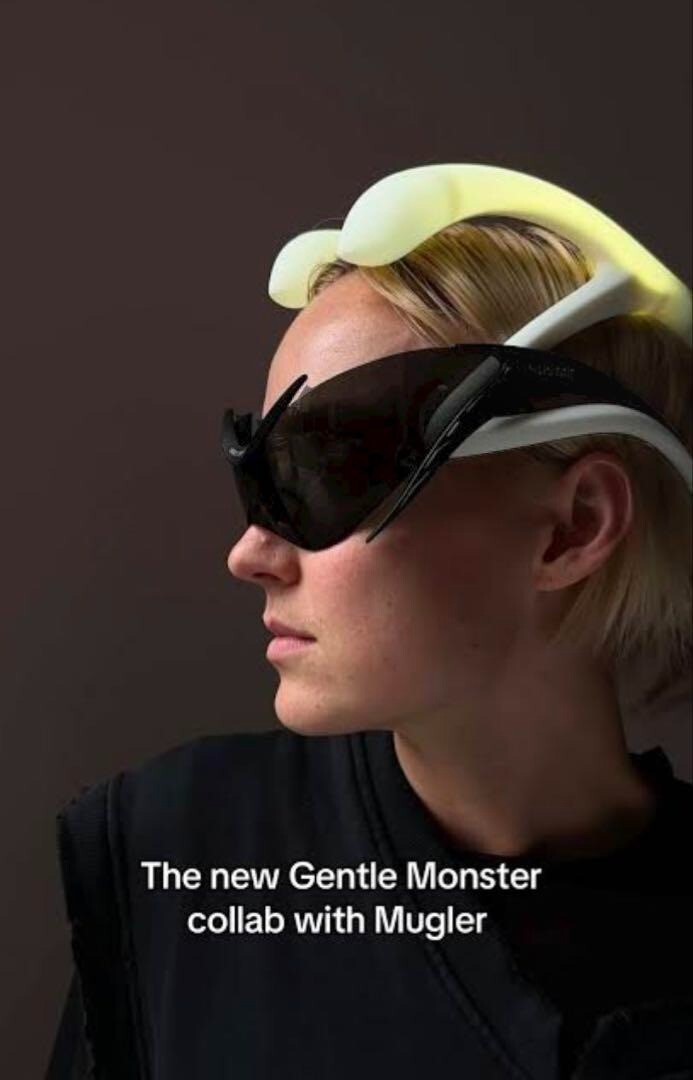 激レアMugler x Gentle Monster LEDライトヘッドピース Mugler X Gentler Monster LED Light Headpiece White Unisex Costume