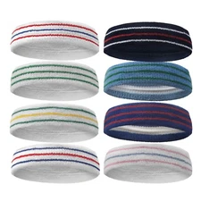 COUVER Tennis Style Premium Quality Athletic Terry Head Sweatband
