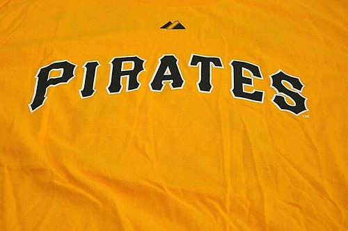 Majestic Pittsburgh Pirates kurzärmliges T-Shirt Herren gelb Größe Large - Bild 3 von 8