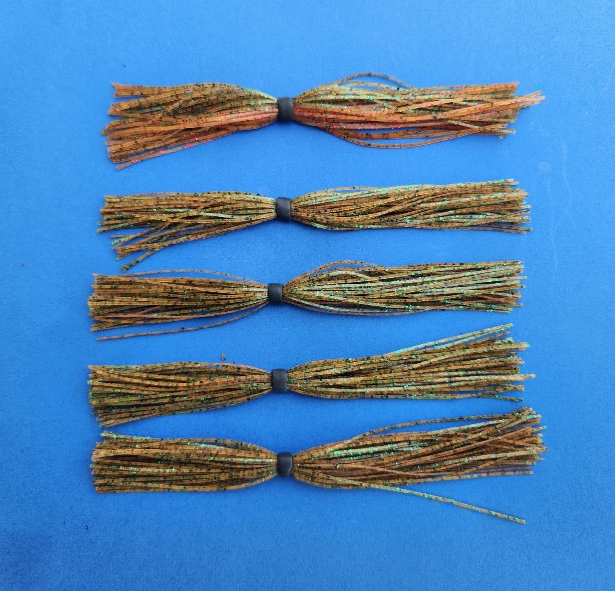 5 Pack BLACK/CHART Silicone Skirts #5-9193 For Spinnerbaits, Buzzbaits, Jigs - Bass Fishing Tackle