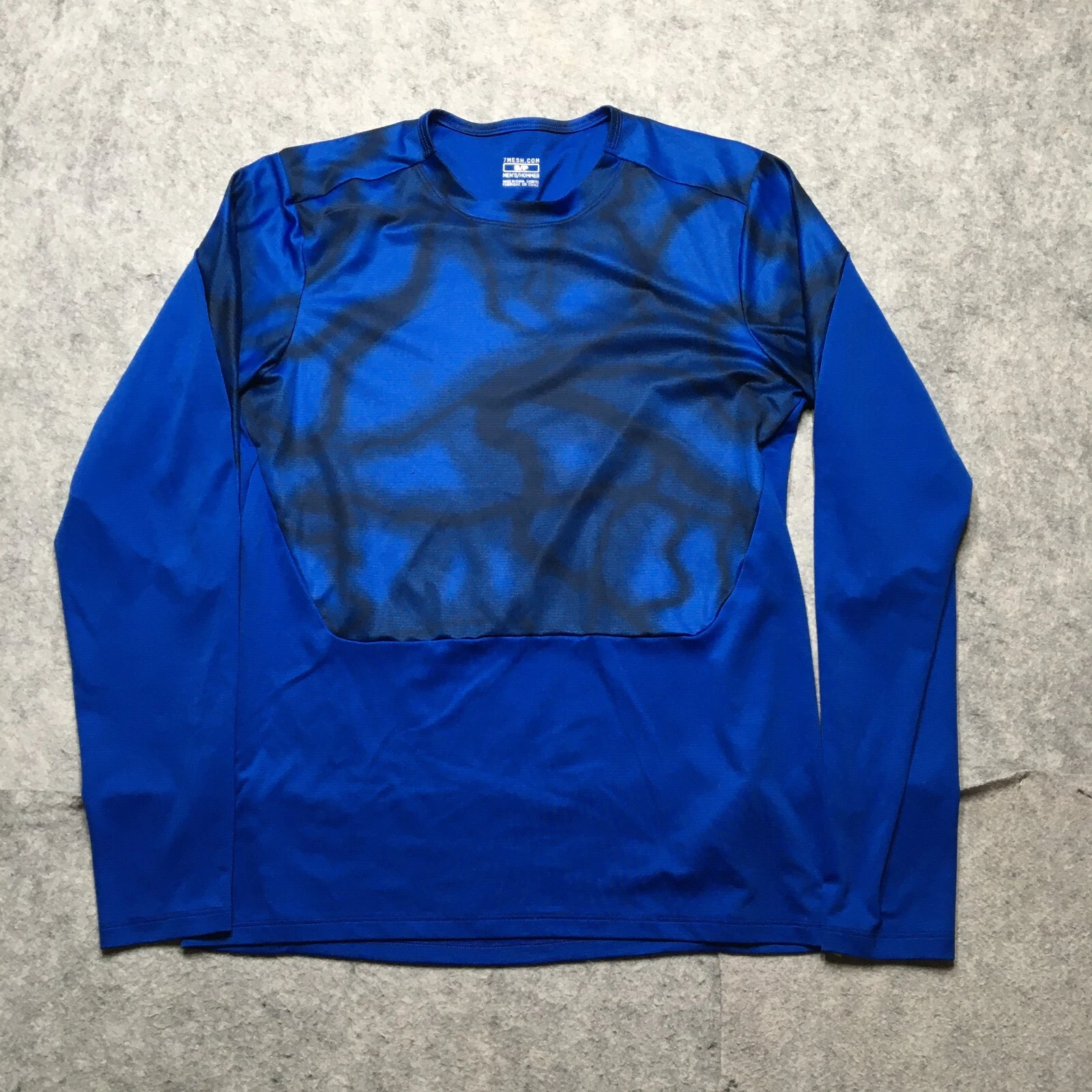 7mesh Cycling Shirt Mens Small S Blue Performance Tie Dye Crackle Ultralight