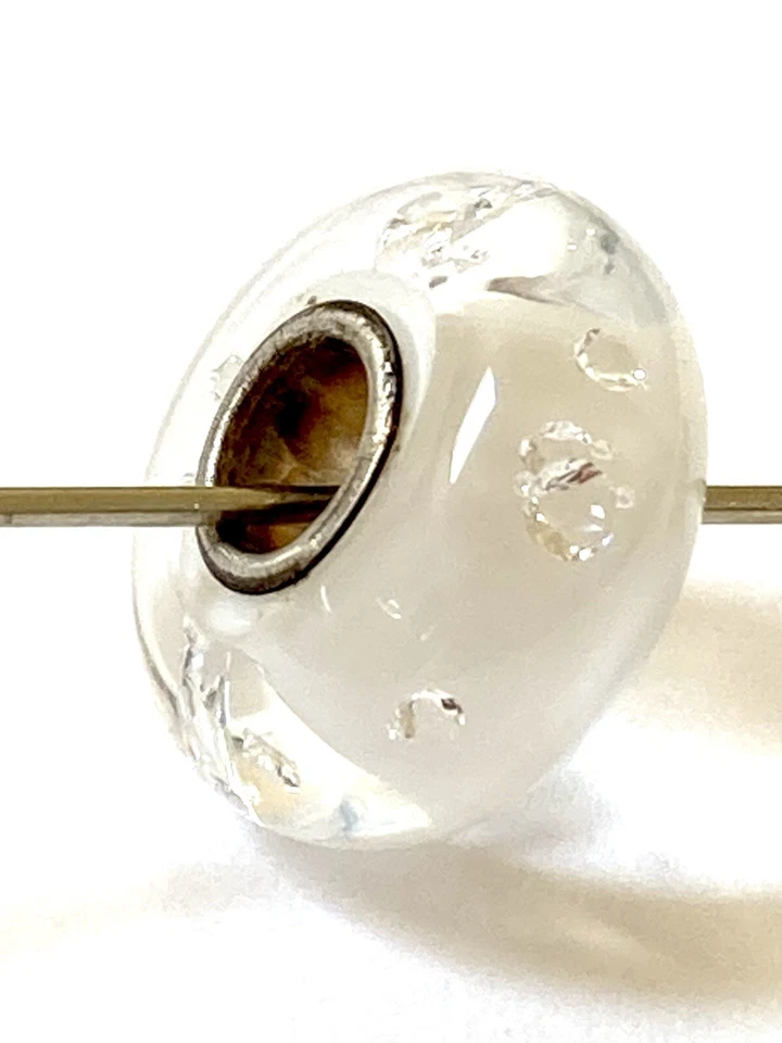 TROLLBEADS TGLBE-00028 CONTAS DE DIAMANTE BRANCO PRATA ESTERLINA LAA 925 ZIRCÔNIA CÚBICA - Imagem 2 de 4