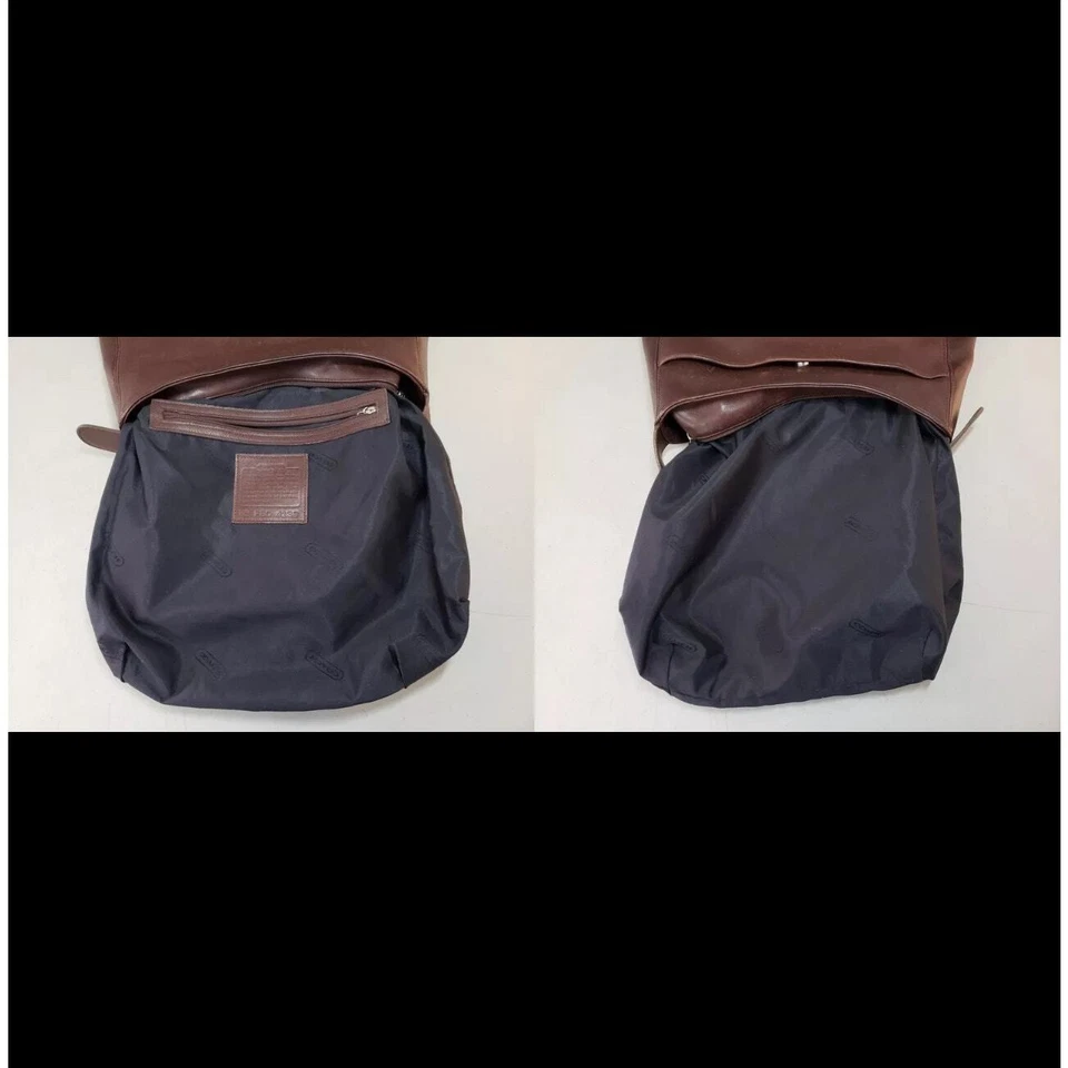 RARO Hombre Vintage Coach Bolso de Hombro Cuero Marrón 4139 Foto 3 de 4