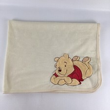 Disney Baby Winnie The Pooh Nursery Crib Blanket Yellow Lovey Security Blankey