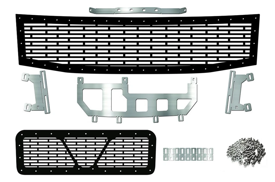 Combo de rejilla personalizada para Nissan Armada 2005-07 piezas kit de parrilla de repuesto de acero Foto 2 de 3