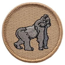 Silverback Gorilla Patrol Patch - 2" Round Embroidered Patch