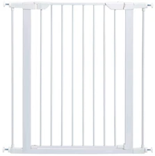 39 Inches Tall Walk-Through Steel Pet Gate, Pressure Mounted Dog Gate Measures 2