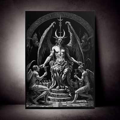 Baphomet Art Print 1 Devil Satan Print Lucifer Poster Renaissance