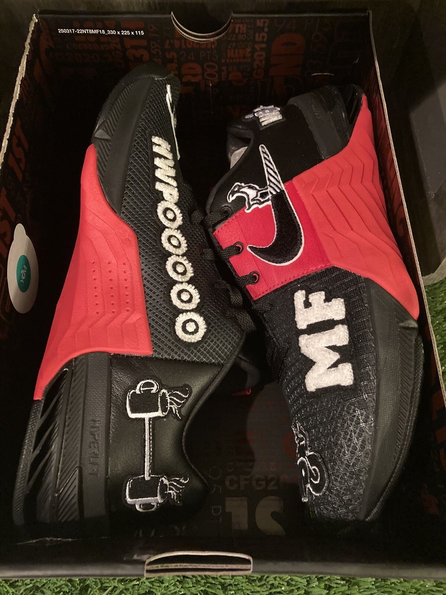 Men 11 - Nike Metcon 8 MF Mat Fraser CrossFit Black Red Gym 