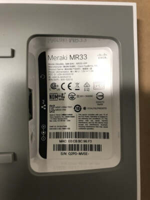 Meraki出品 Cisco MR33-HW Meraki MR Series MR33 Cloud Managed Access