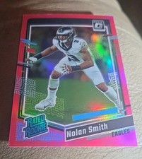 2023 Donruss Optic Nolan Smith Rated Rookie RC Pink #283 Philadelphia Eagles