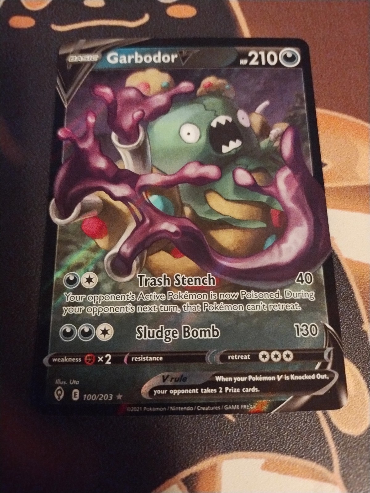 Garbodor V 100/203 SWSH07: Evolving Skies Holo-NM