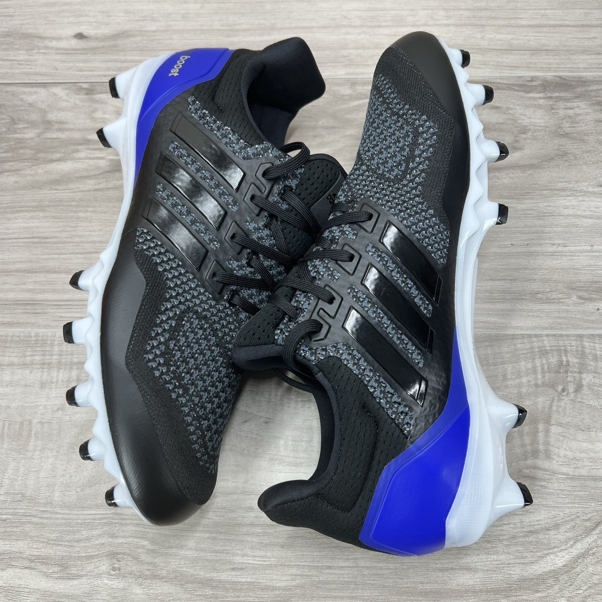 Adidas Ultraboost Football Cleats shoes Black/gray Woven JP7410 Men’s 11 NEW Adidas Ultraboost Football Cleats Black Purple Size 16 New  main image 2