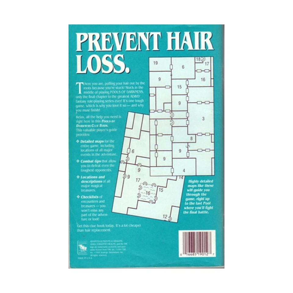 SSI Video Game Strategy Guides SSI Pools of Darkness - Clue Book SW (VG+/New) - Image 2 of 2