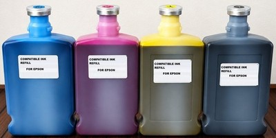 COMPATIBLE ECO SOLVENT INK REFILL FOR EPSON DX4 DX5 DX7 PRINTHEAD (C-Y-M-K)