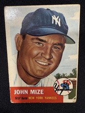 1953 Topps # 77 - Johnny Mize (HOF) [Fair-Good]