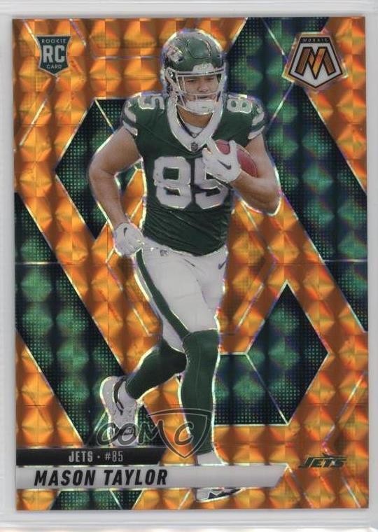 2025 Panini Mosaic Rookies Orange Prizm 28/199 Mason Taylor #324 Rookie RC 1w9