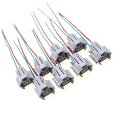 For Lexus INFINITI 8pcs Female Fuel Injector Connector Electrical Plug Pigtail