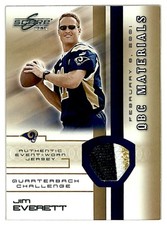2002 Score QBC Materials JIM EVERETT #9 St. Louis Rams Jersey Patch Rare