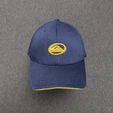 Quiksilver Hat OSFA Y2K Blue Flexfit Plain Logo Outdoor Baseball Cap