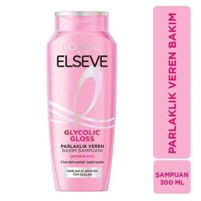 L'Oreal Paris Elseve Glycolic Gloss Parlaklık Veren Bakım Şampuanı 300 ml
