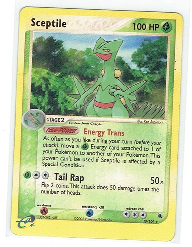 Sceptile 20/109 - EX Ruby & Sapphire - Reverse Holo - HP | eBay
