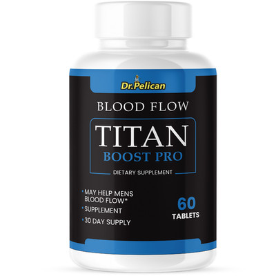 Blood Flow Titan Boost Pro- Men's Health & Performance- 60 Tablets