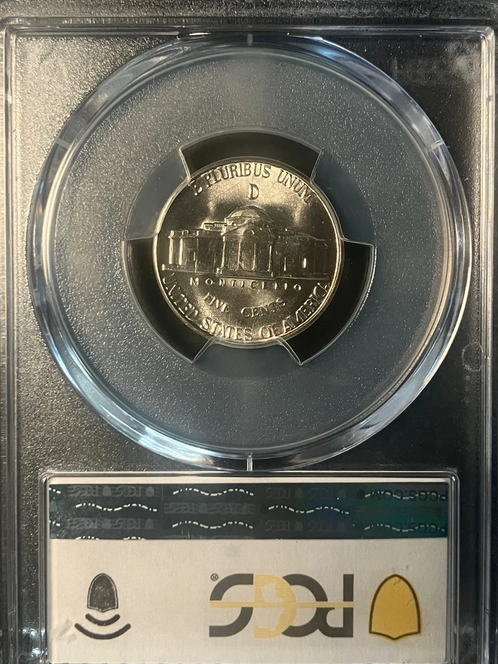 Gem 66 Full Steps 1943-D Silver War Nickel PCGS 52614047 Gold Shield Imaged - Image 4 of 4