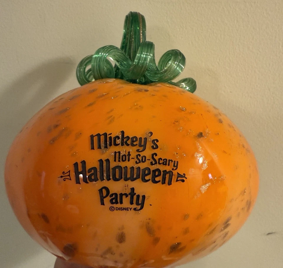 Disney Mickey’s Halloween Party 2025 Arribas Calabaza de Vidrio con Soporte Iluminado ¡NUEVO! Foto 2 de 4