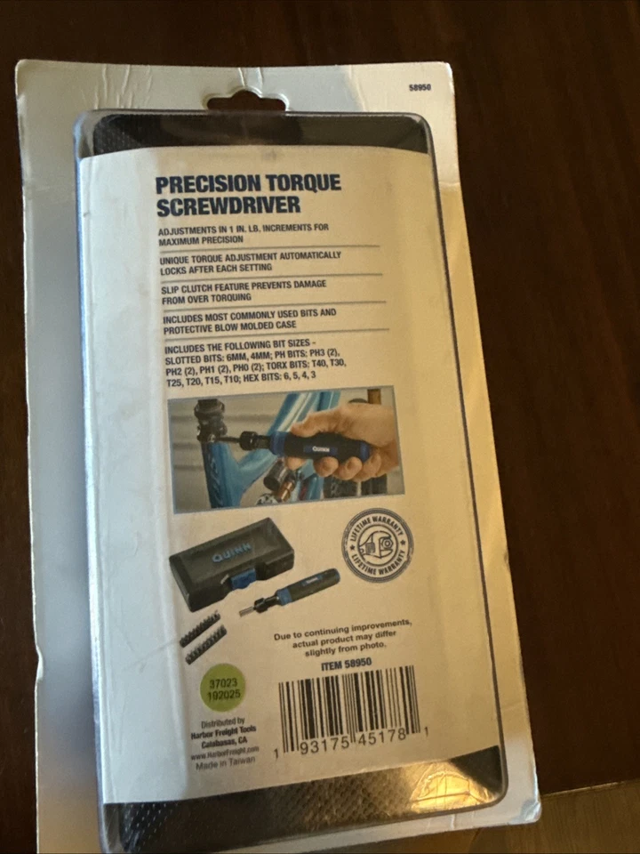 Quinn Precision Torque Screwdriver Set 10-50 in. lb. NEW FAST FREE SHIPPING!!! - Image 2 of 2