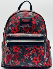 Image of Loungefly Stranger Things Demogorgon Mini Backpack Netflix AOP Bag Red Black