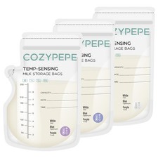100 Pcs Breastmilk Storage Bags 8Oz Temperature-Sensing Presterilized