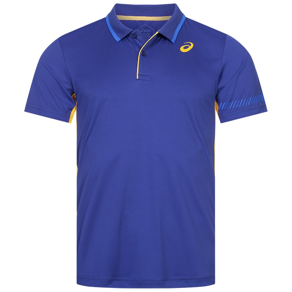 Футболка-поло для тенниса ASICS Padel Herren Freizeit для повседневных тренировок blau neu 4790₽
