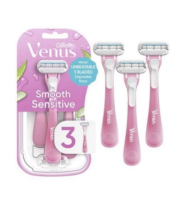 2 Packs Brand New Gillette Venus Sensitive Disposable Razors 3 Ct