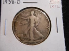 1938-D Walking Liberty Silver Half Dollar 1012