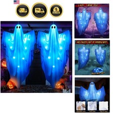 Halloween Ghost Decorations 61.5 Inch Light Up Spooky Hanging Ghosts 2 Pack