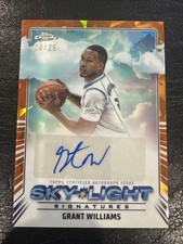 2024-25 Topps Chrome Sapphire Grant Williams Sky-Light Orange Auto Refractor /25