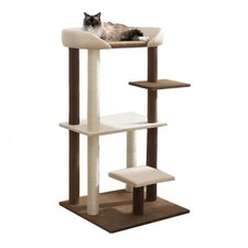 Modern Cat Tree Tower with Extra Large Platform Perch Bed for Maine Coon and ...