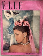 ELLE Magazine n° 6 du 26 Décembre 1945 ancienne revue de Mode Haute Couture
