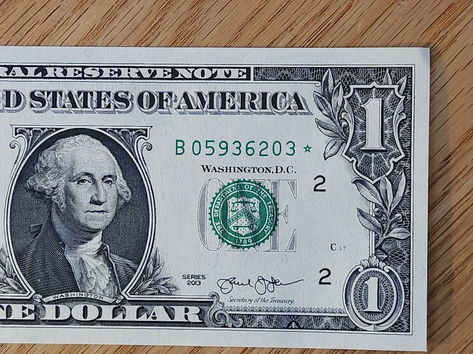 2013 B RARE DUPLICATE FORT WORTH $1 STAR NOTE UNC/GEM B05936203* 3 OF 3 Cons SER - Image 4 of 4