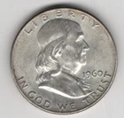 1960 D FRANKLIN HALF DOLLAR 90% SILVER DENVER MINT .50¢ UNITED STATES OF AMERICA