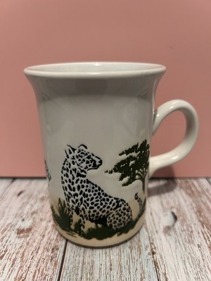 VINTAGE CHURCHILL GEPARD   AFRIKANISCHE SZENE GEPRÄGTER DRUCK KAFFEE-/TEETASSE