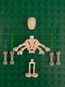 LEGO Star Wars General Grievous SW0134a Straight Legs 7656 4 Lightsabers No Cape