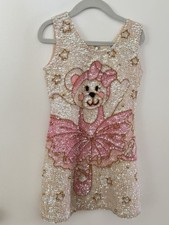 Rare Vintage Little Attitudes Beaded Ballerina Teddy Dress Girls Couture Y2K