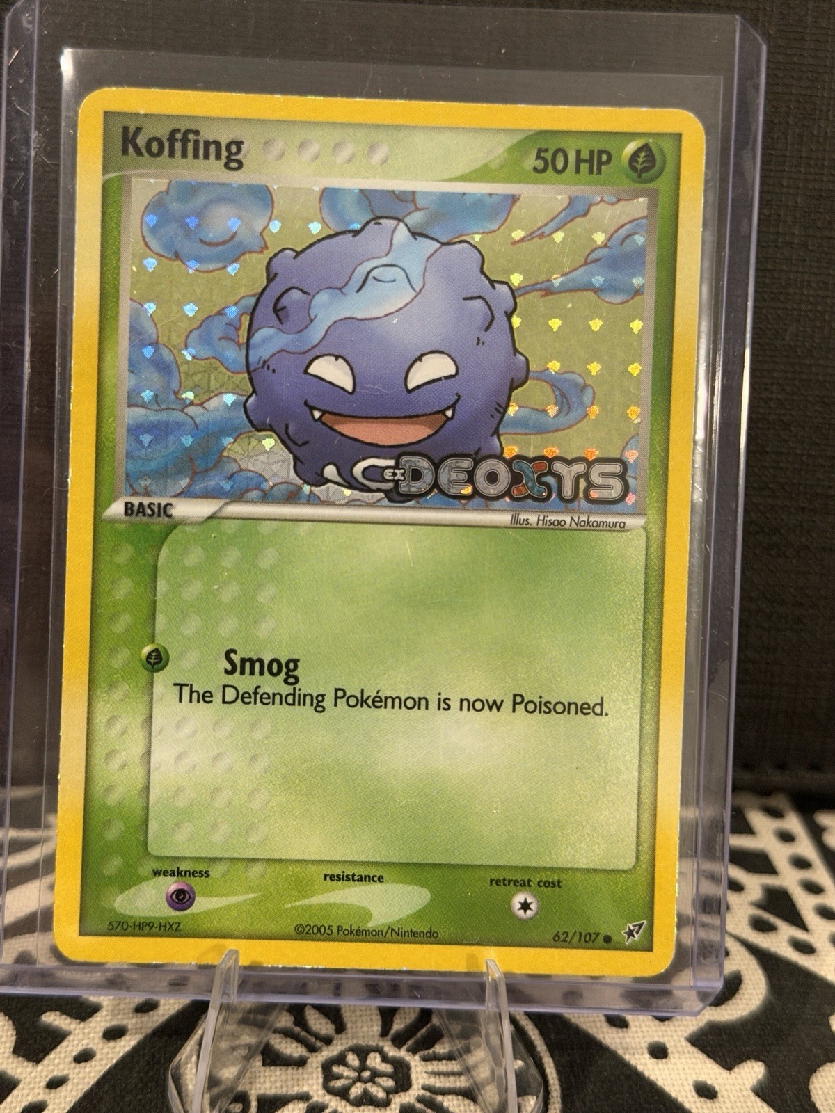 Koffing 62/107 Reverse Holo Deoxys Stamped Pokemon LP